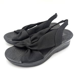 Bzees for LifeStride Serenade Slide Slingback Sandal Black Size US8.5M EU39